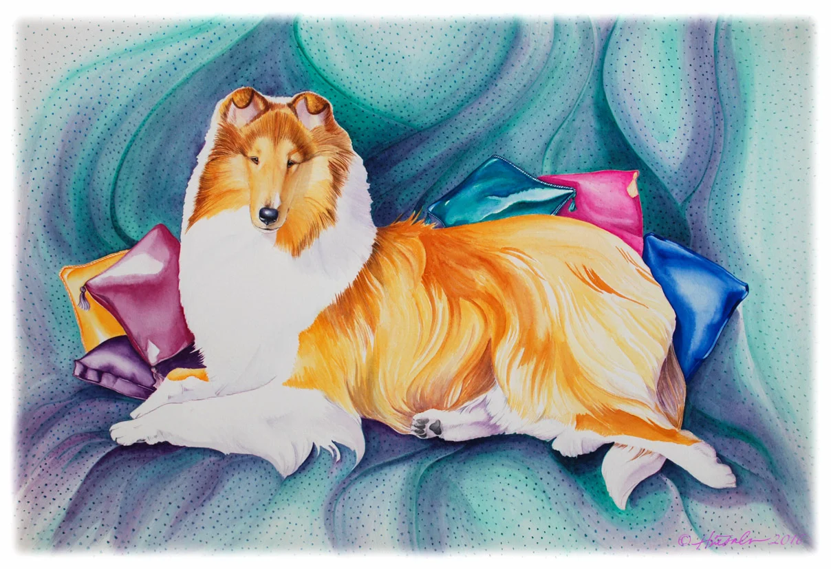 Lana 15 x20" Watercolor ~ Giclee prints & cards