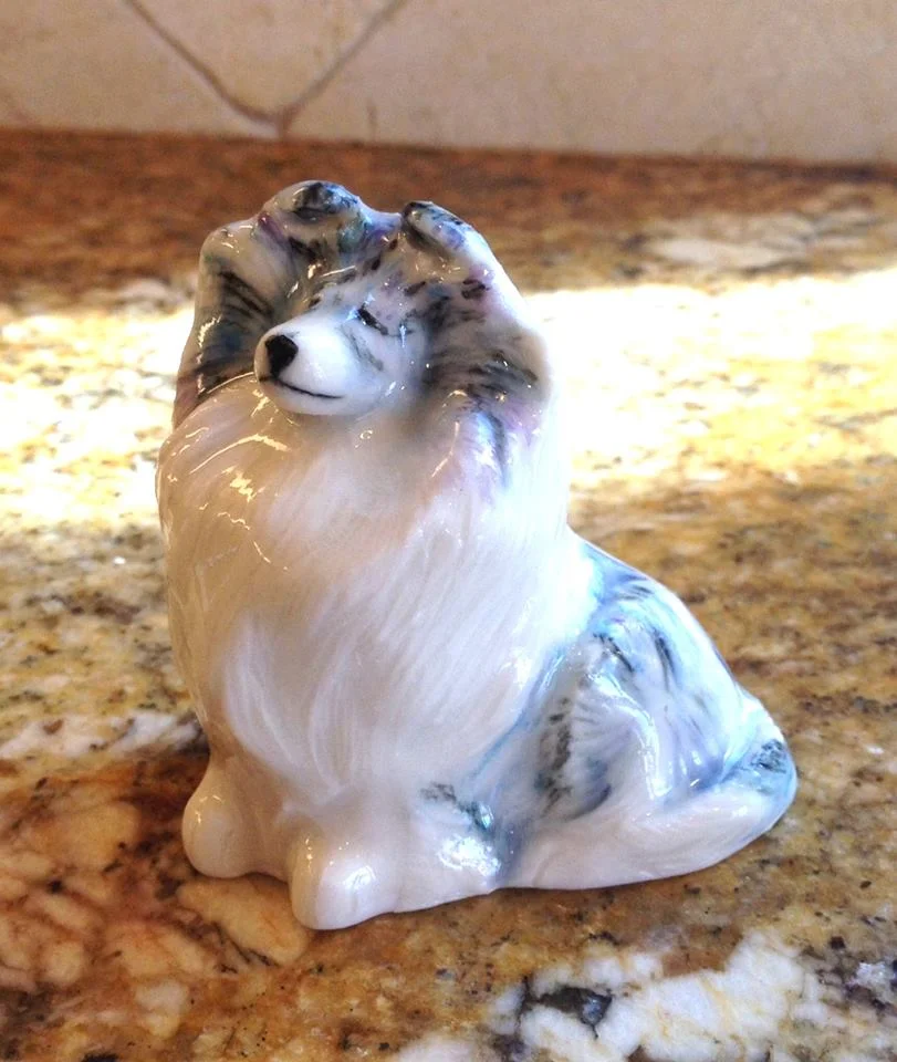 "Sitting Sheltie" 2 3/4"H x 2 5/8"L x 1 3/4"W ~ $65 plus S&H.