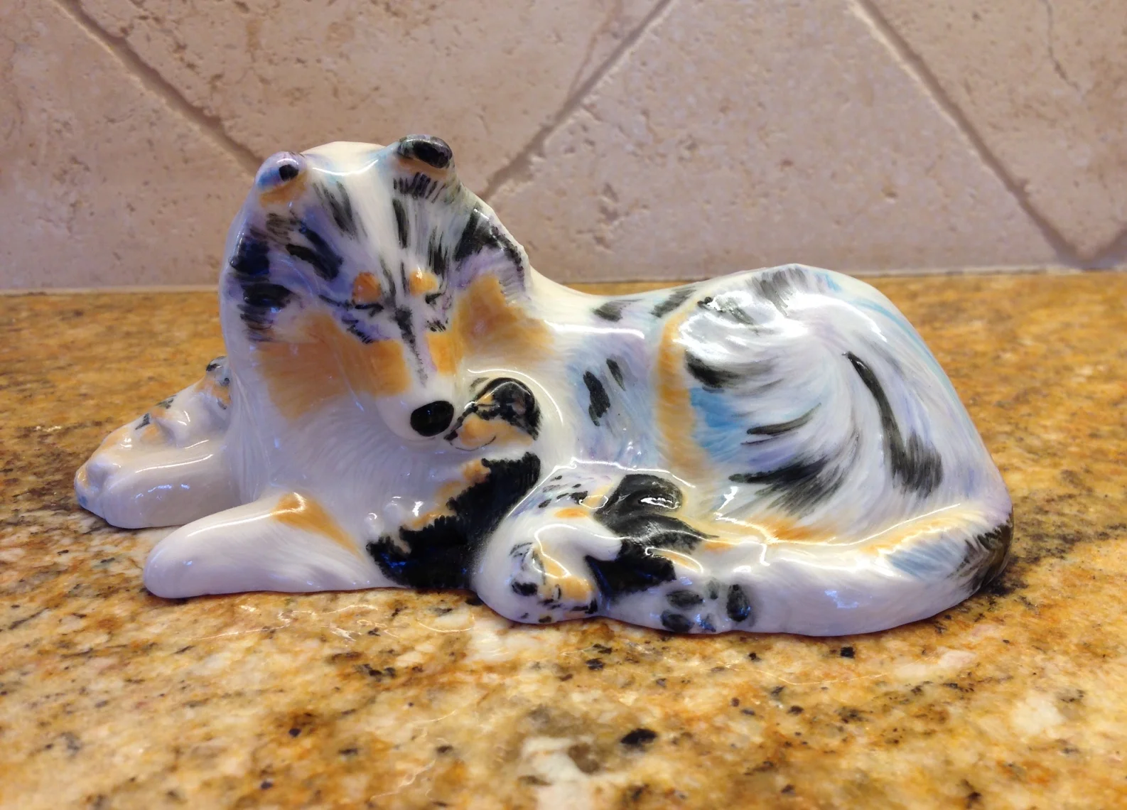 "Soleil W 4 Pups" ~ 2 5/8"H x 6 1/8"L x 3 1/8" W ~ $110 plus S&H.