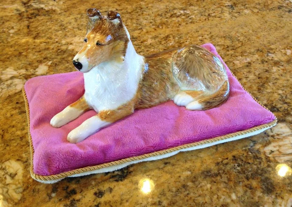 Smooth Collie (Companion piece to "My Toy" and same approx. size) ~ $175 plus S&H (w or w/o dog bed).