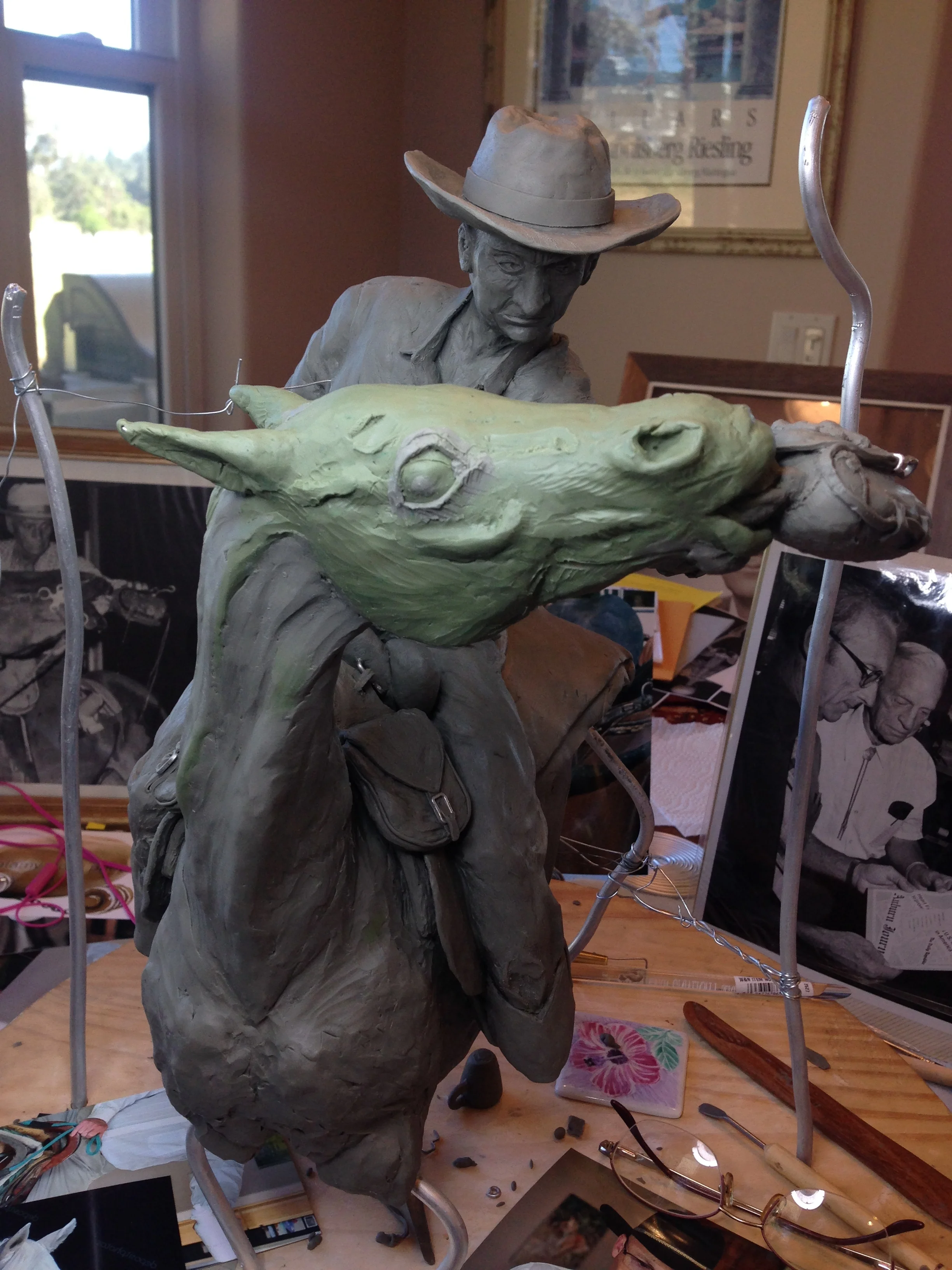 Horsey head detail. Here, I did use my artistic license ever so slightly, ie, Nugget is a little more "typey".