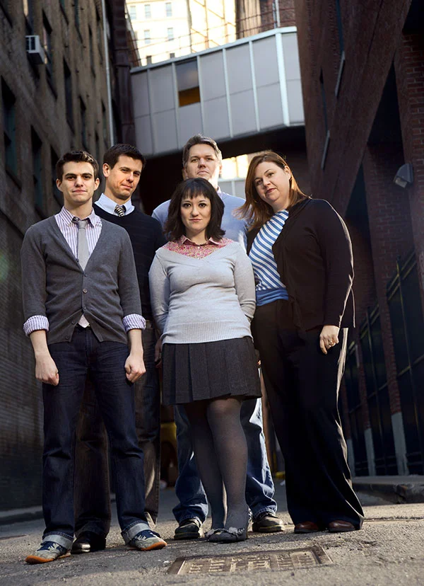 Arcade Comedy Theater co-founders Michael Rubino, Randy Kirk, Abby Fudor, Jethro Nolen and Kristy Nolen. (Photo courtesy of David S. Rubin)