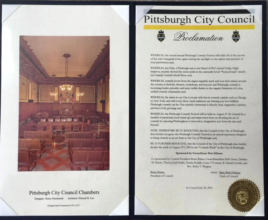 Proclamation of "Comedy Week"