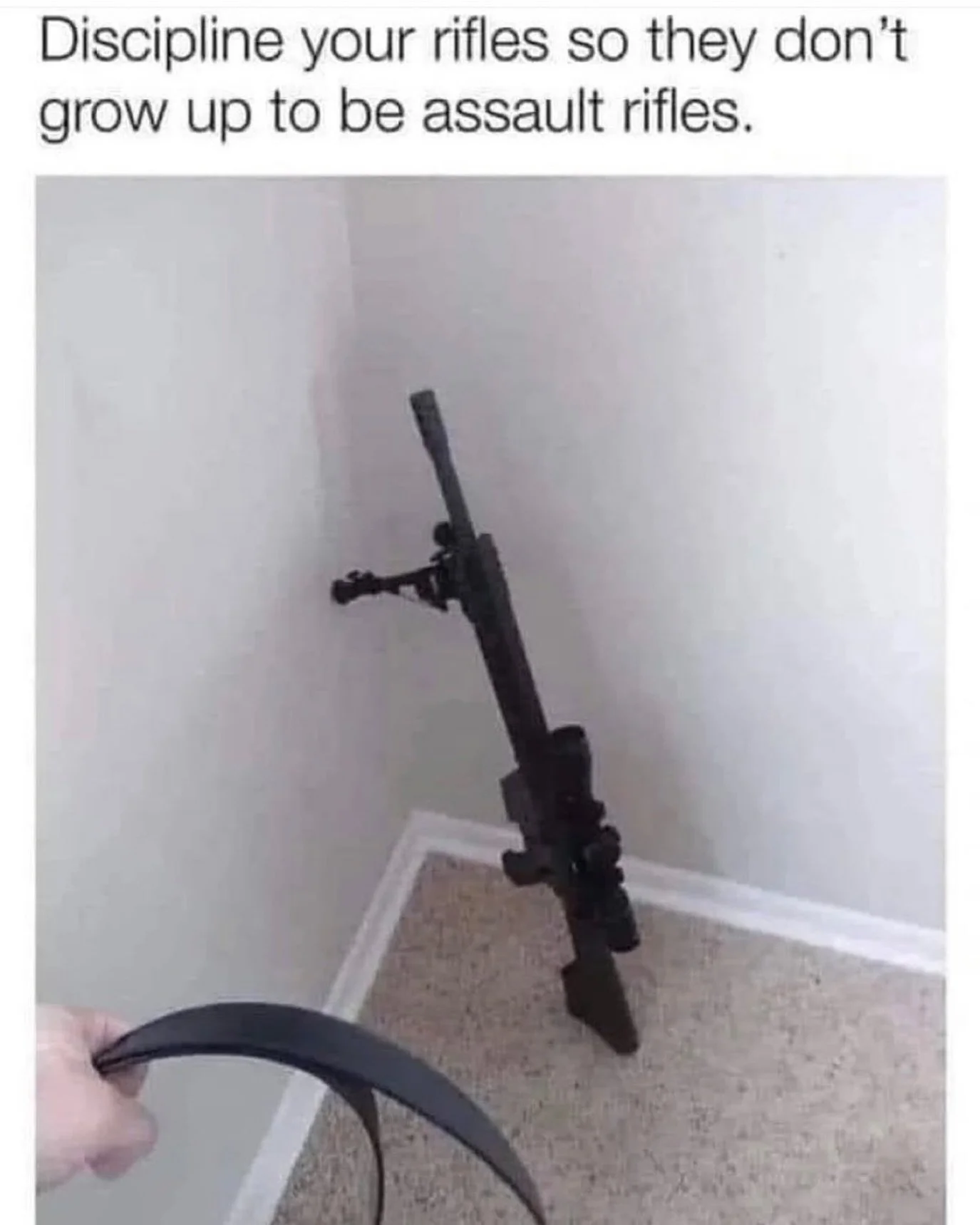 It hurts me more than it hurts them, but you need to keep discipline, or they end up acting like a Sig 320 #xdman #spanking #spank #ar15 #blackrifle # 2a #merica #pewprofessional #pewpewpewlife #pewpew #guns