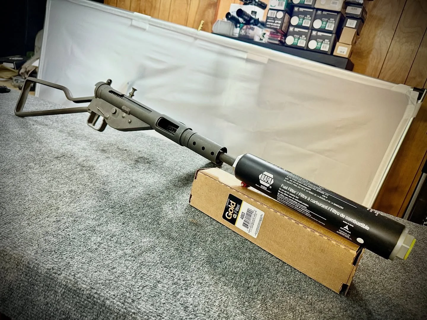 I think my next project, just made a Fudd&rsquo;s head explode at the @nra headquarters #xdman #suppressor #napa #machineguns #sten #ww2 #memes #merica #tactical #nfa #greatestgeneration #pewpew #2a #pewprofessional