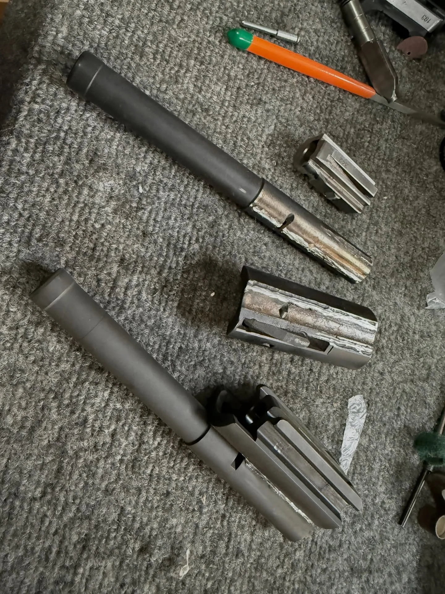 When the correct full auto bolt carrier is not available, don&rsquo;t let that stop you. Damn it you make one! I bet none of you have seen a a disassembled roller bolt carrier. #2a #guns #pewpew #gunsmith #fullauto