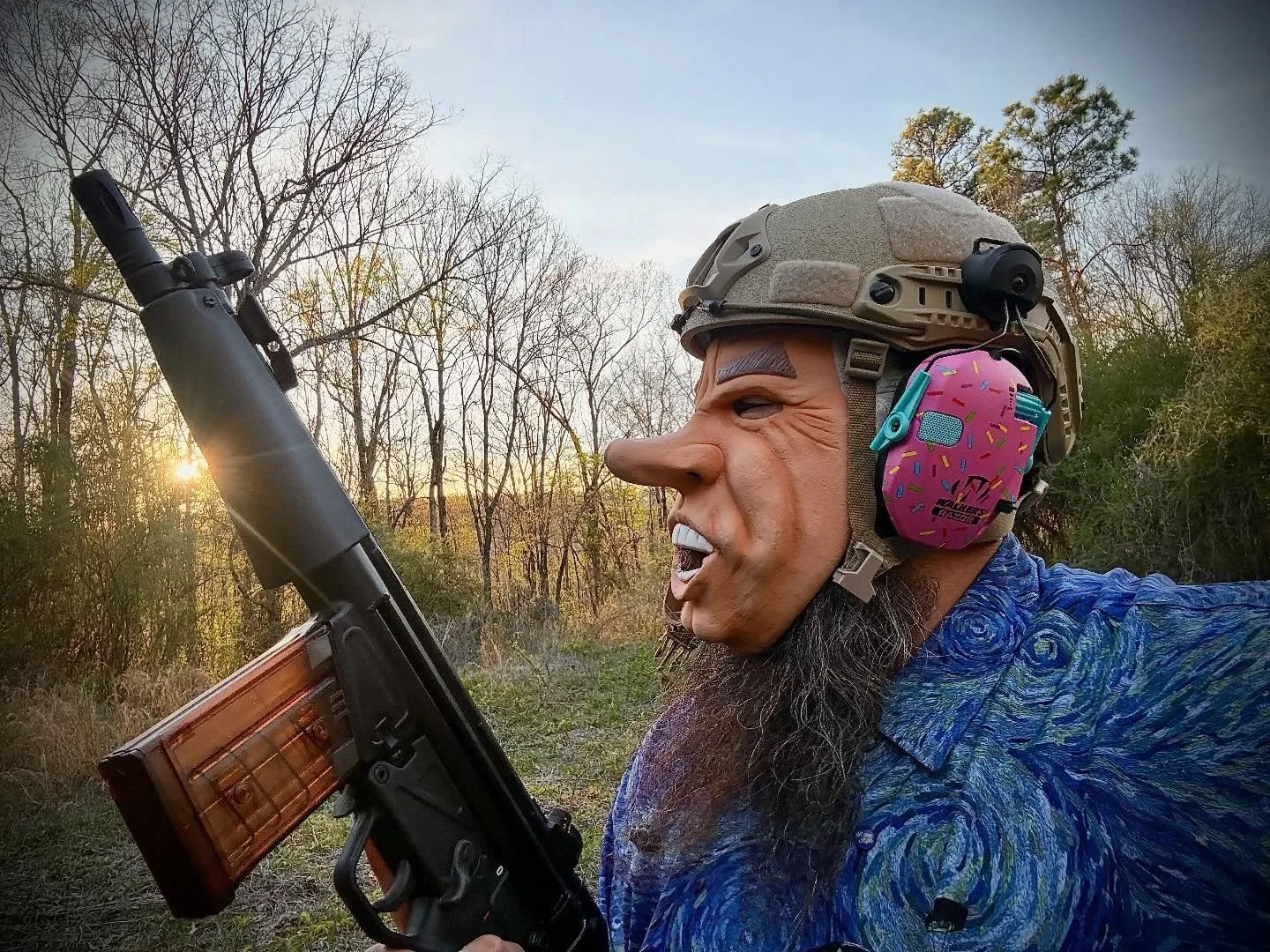 Bodhi: Little hand says it&rsquo;s time to rock and roll 🤘 #pointbreak #guns #goon #merica #tacticool