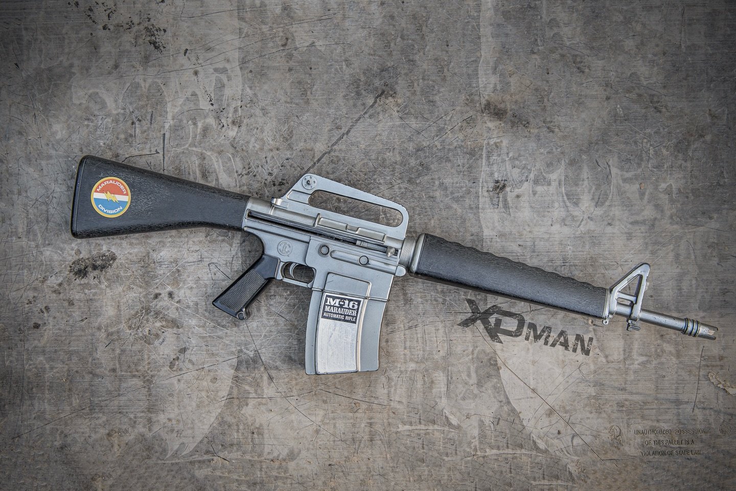 Added to the collection a @mattel 1966 M16 Marauder  thanks to @echoninethree for the awesome replacement Marauder Division sticker. #2a #guns #toys #vietnam #pewpew