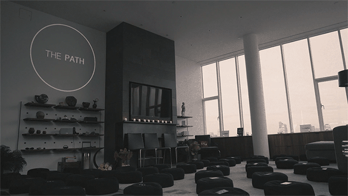  logo loop for  the path &nbsp;event  animation + projection installation 