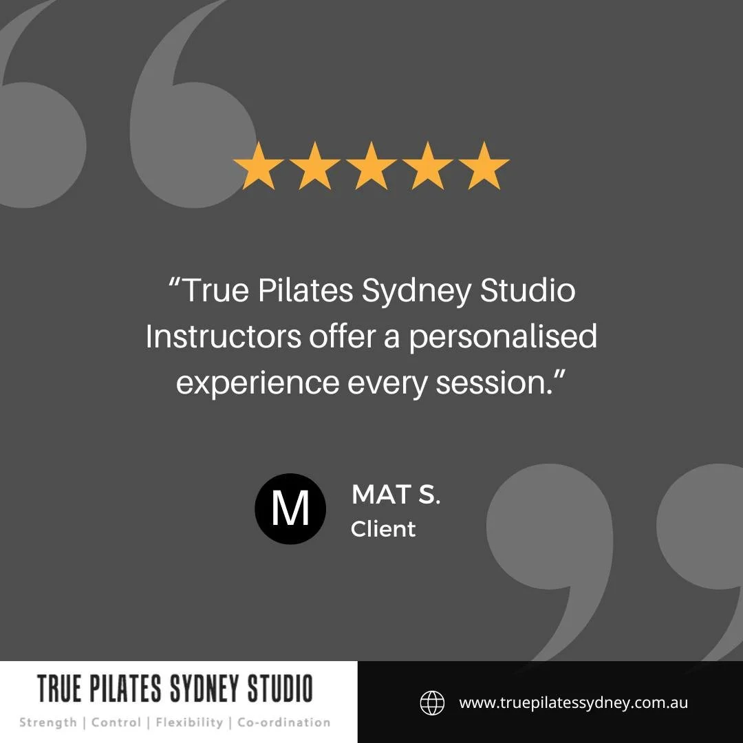Your review brightened our day! We're committed to providing exceptional service and guidance to each and every client at True Pilates Sydney Studio.

#TruePilatesSydney #PilatesJourney #PilatesCommunity #WellnessGoals #MindBodyBalance #Review