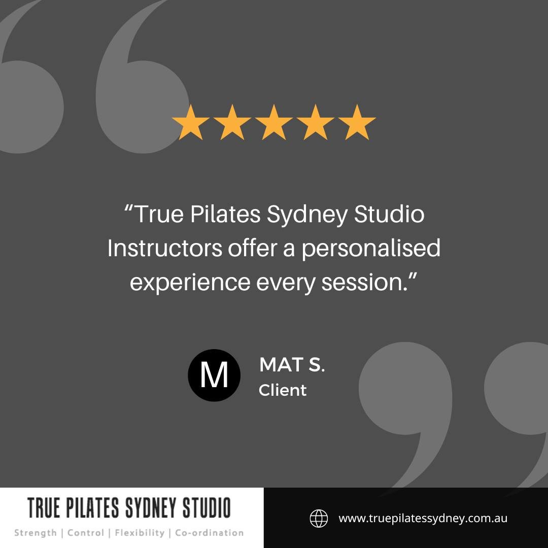 Your review brightened our day! We're committed to providing exceptional service and guidance to each and every client at True Pilates Sydney Studio.

#TruePilatesSydney #PilatesJourney #PilatesCommunity #WellnessGoals #MindBodyBalance #Review