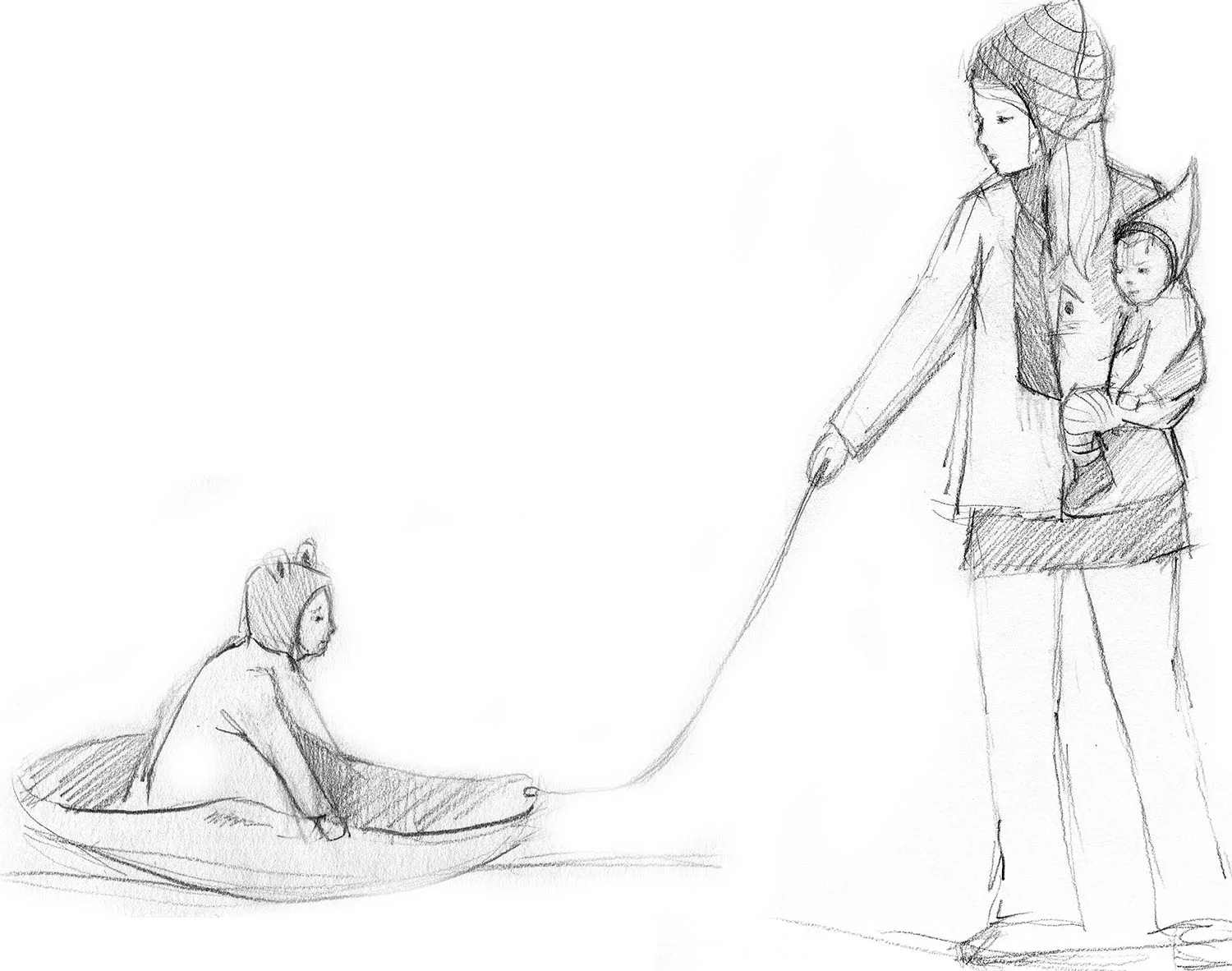 Sledding by Miranda