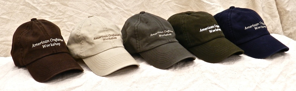 ​American Craftsman Workshop Hats come in dark brown, khaki, olive drab, dark green, and dark blue