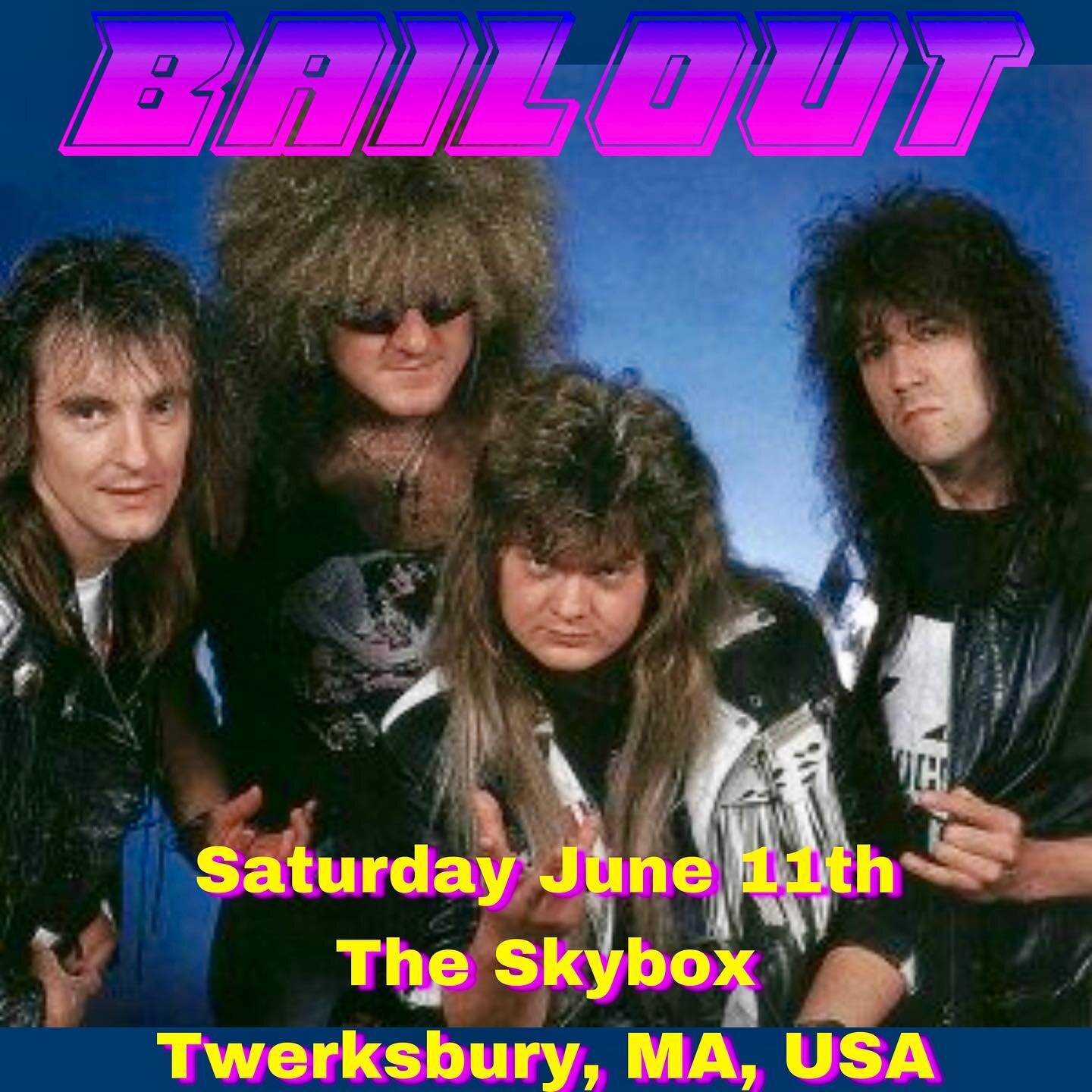 BAILOUT back at the @skyboxsportsbar THIS SATURDAY JUNE 11th at 9pm, yo! #bailoutboston #tewksbury #livemusic