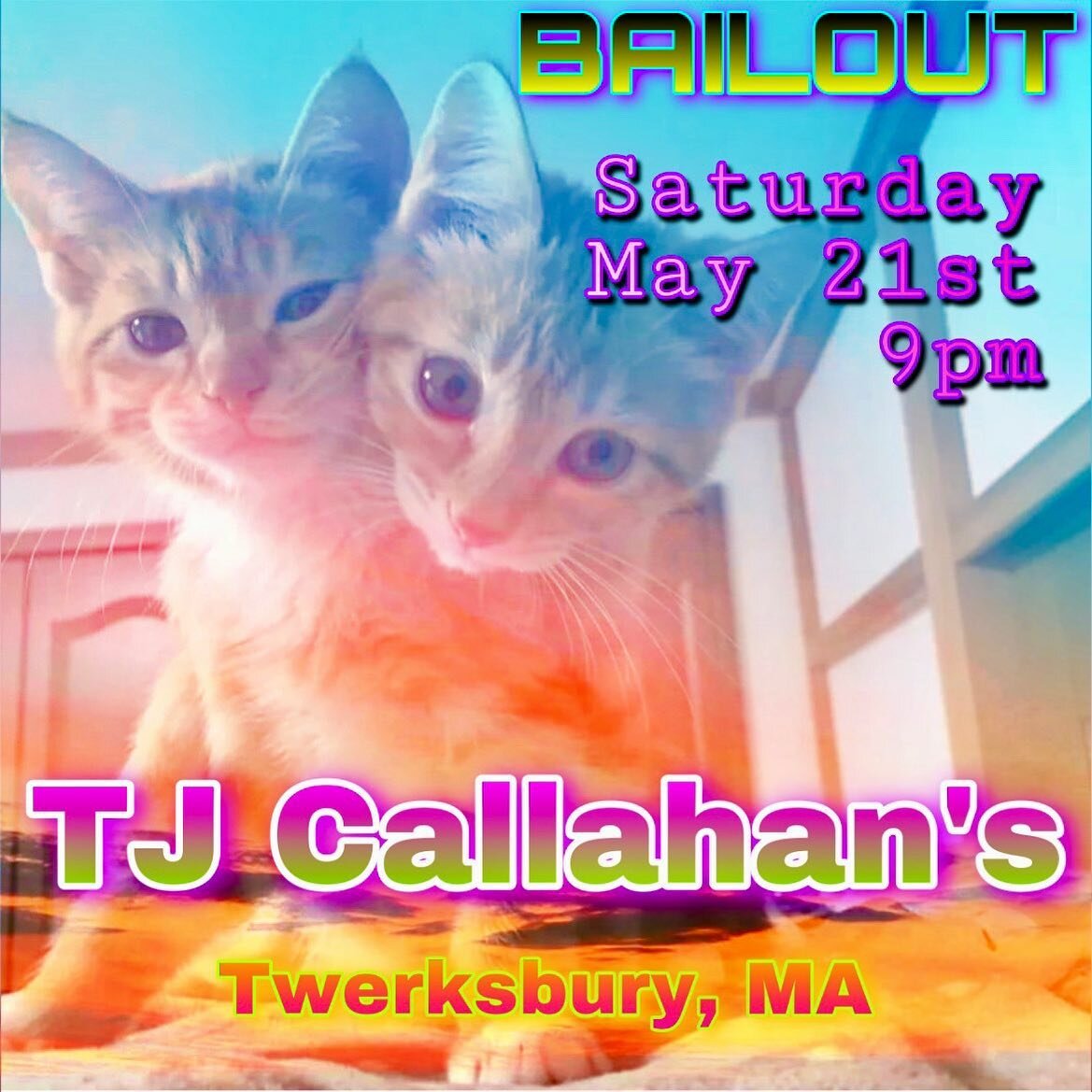 Saturday May 21st BAILOUT will be at @tj_callahans_ for the BAILOUT @ TJ Callahan&rsquo;s at TJ Callahan&rsquo;s with Bailout featuring Bailout at TJ Callahan&rsquo;s with special guest, Bailout. This will be at TJ Callahan&rsquo;s. #bailoutboston #t