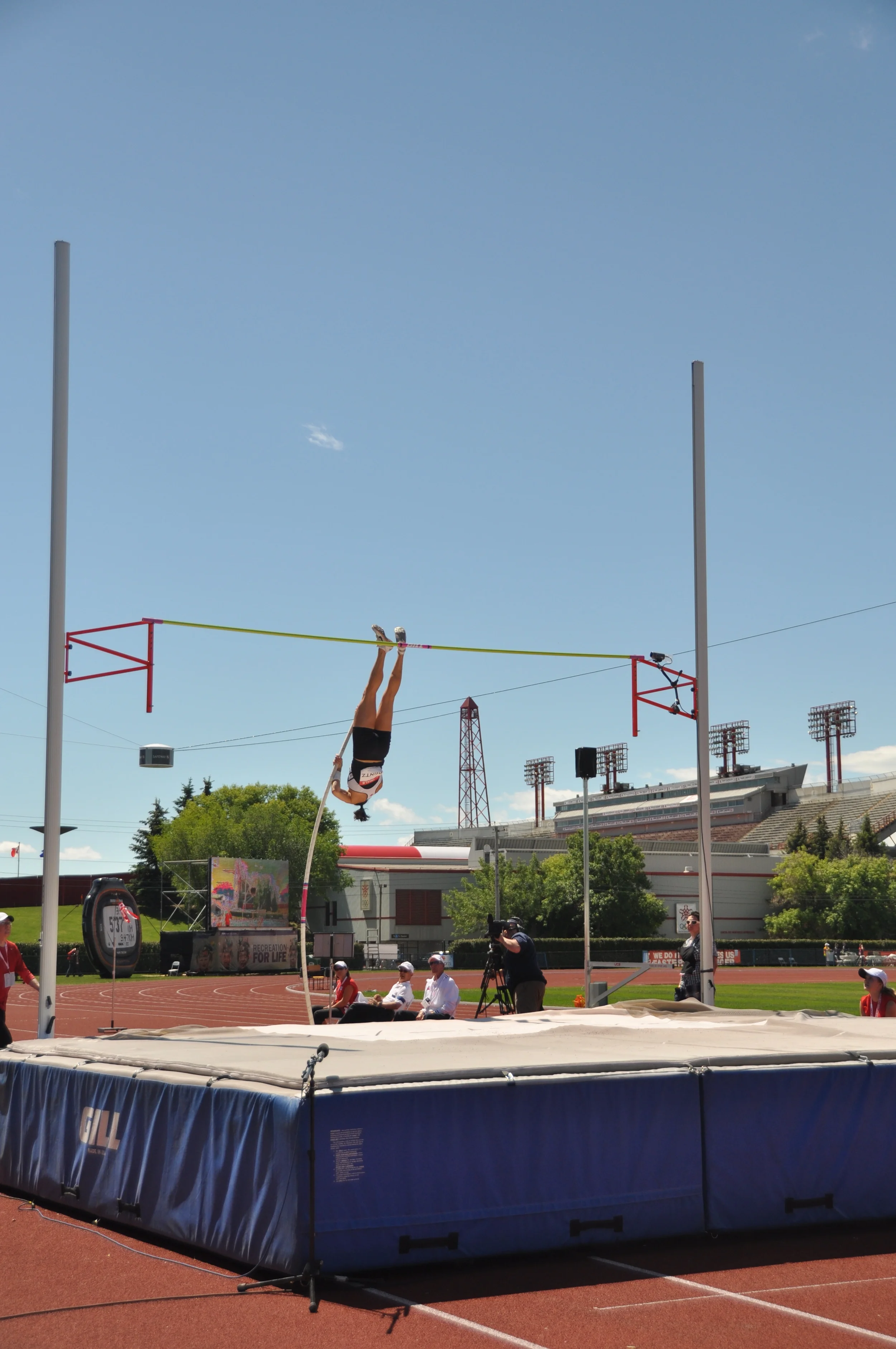 Rachel Mintz jumping in Calgary, AB, at the national championships in 2012.