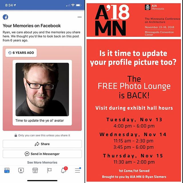 Come visit the Photo-lounge this week at the AIA MN &lsquo;18 convention to get your FREE professional portrait.