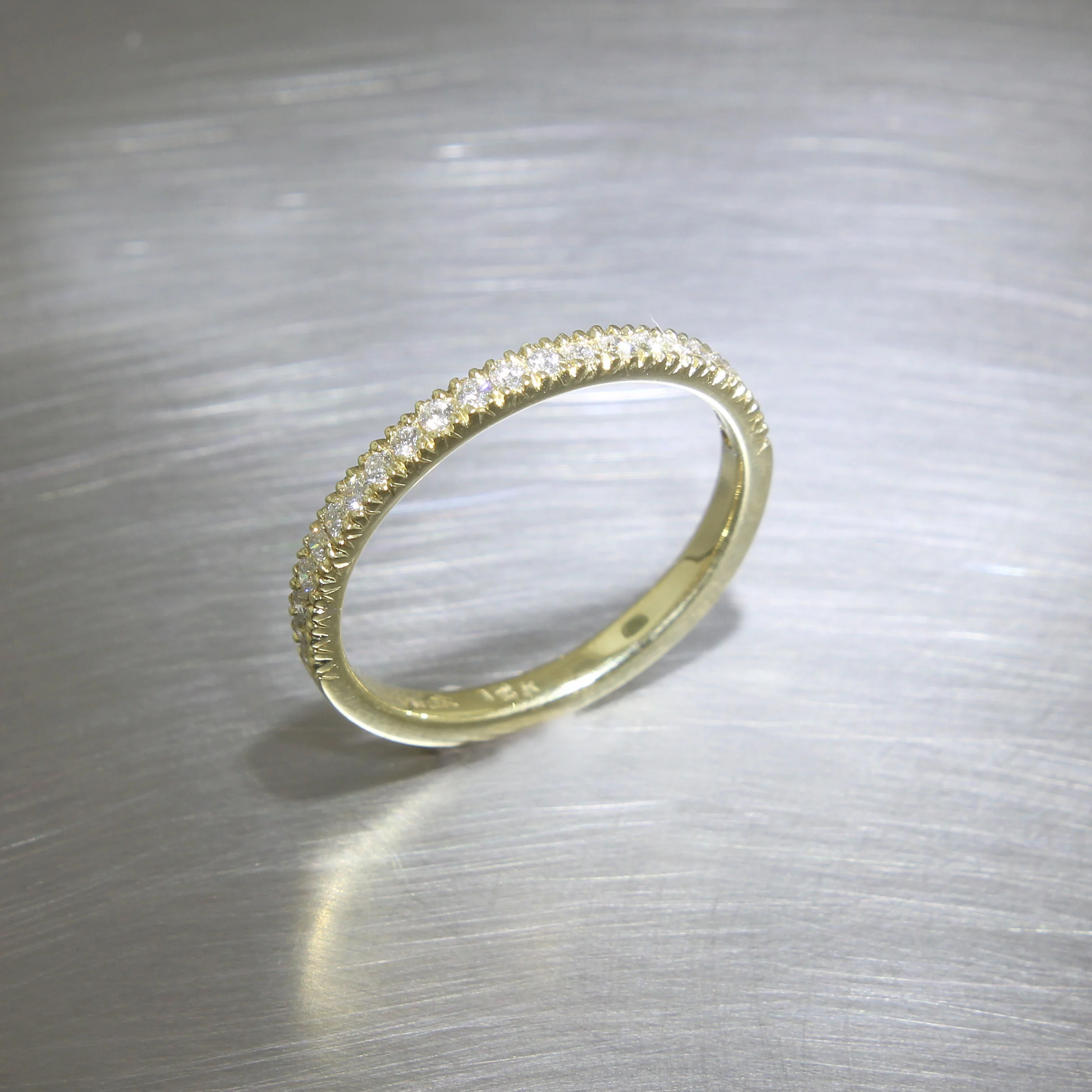Item #21110093: Yellow Gold Half-Round Diamond Band