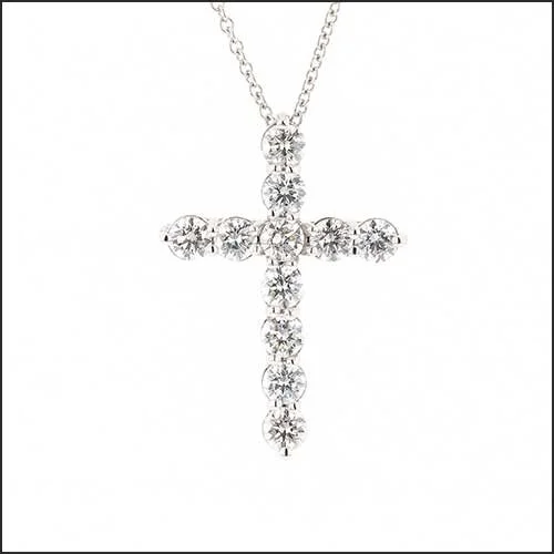 cttw Diamond Cross Pendant 