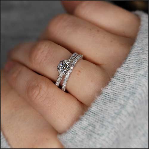 Style #22010653 Diamond Vintage Style Engagement Ring Platinum 
