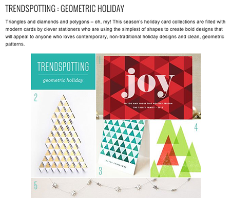 From Papercrave.com: Geometric Holiday Cards (4)