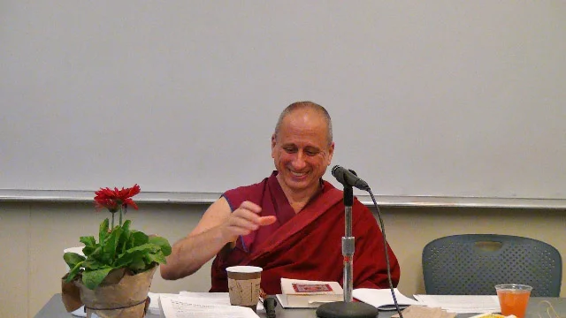 Khen Rinpoche Nicholas Vreeland teaching on Aryadeva's Four Hundred Verses. June 5, 2012. Tibet Center file photo