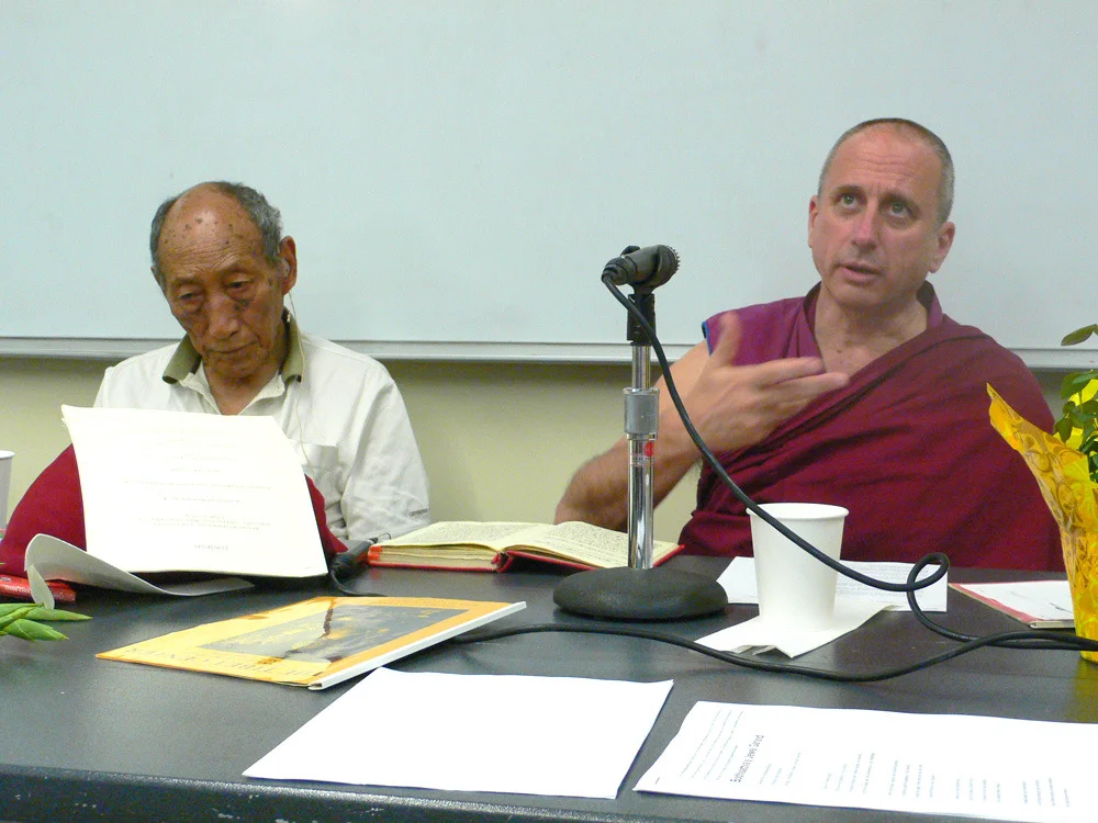 August 23, 2011 - Khyongla Rato Rinpoche with Ven. Nicholas Vreeland. Photo by Jane L. Wechsler