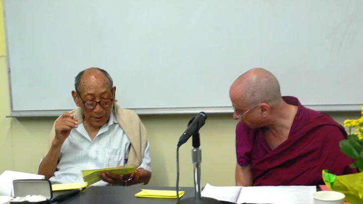 August 9, 2011 - Khyongla Rato Rinpoche with Ven. Nicholas Vreeland. Photo by Jane L. Wechsler