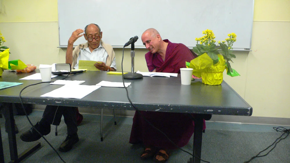 August 9, 2011 - Khyongla Rato Rinpoche with Ven. Nicholas Vreeland. Photo by Jane L. Wechsler