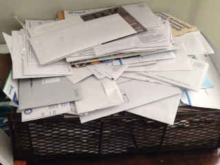 This is actually genius, if I do say so myself. Get a big enough basket, put it beside the door and only check the mail every few months.