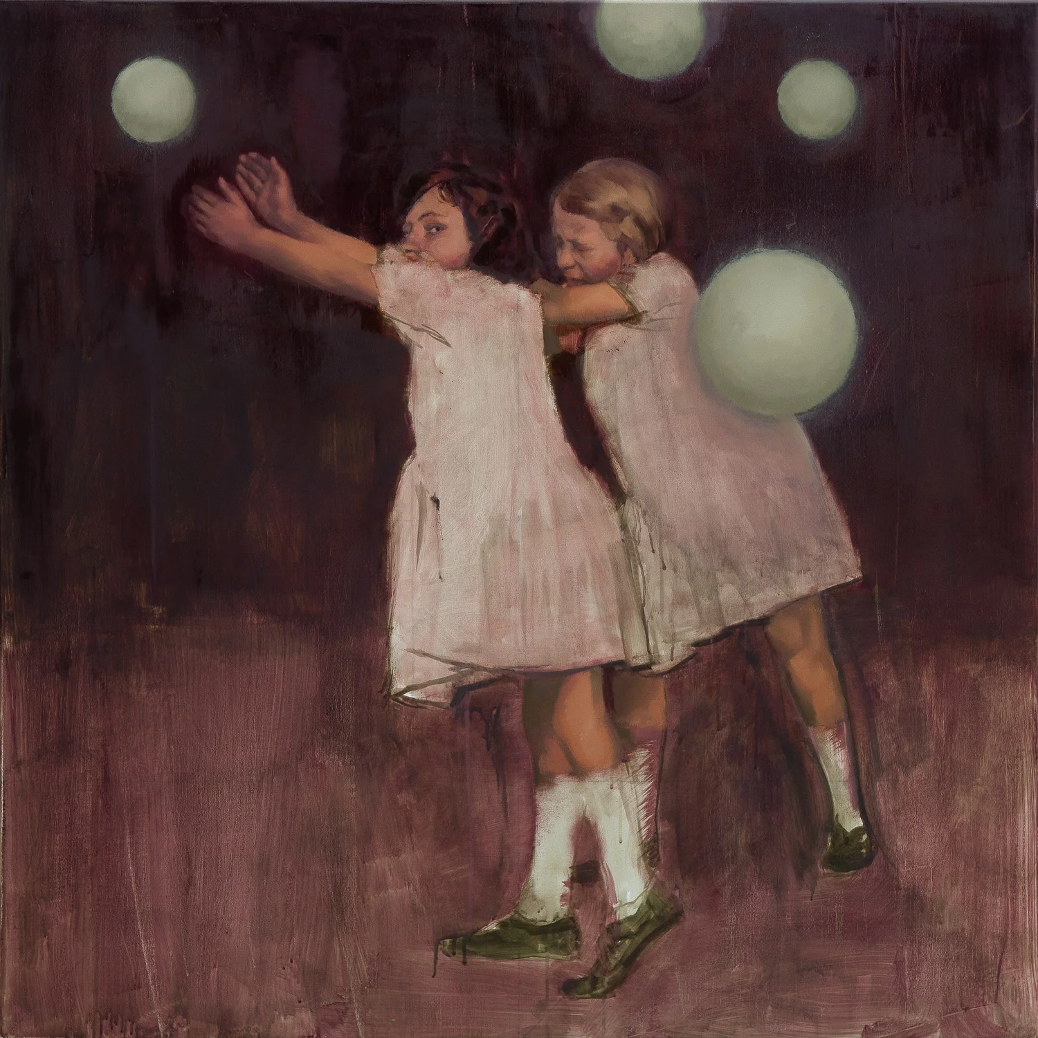 Experiments in Movement: Part 1 - John Brennan, 2014, oil on canvas, 100 x 100 x 4 cm