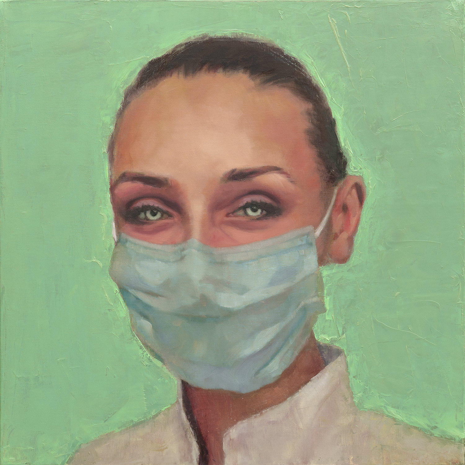 The Trouble with You , John Brennan, 2015, oil on canvas, 60 x 60 x 4 cm
