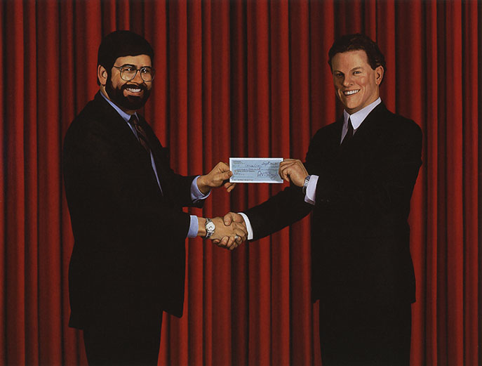 Self-Portrait Accepting A Cheque For The Commission Of This Painting