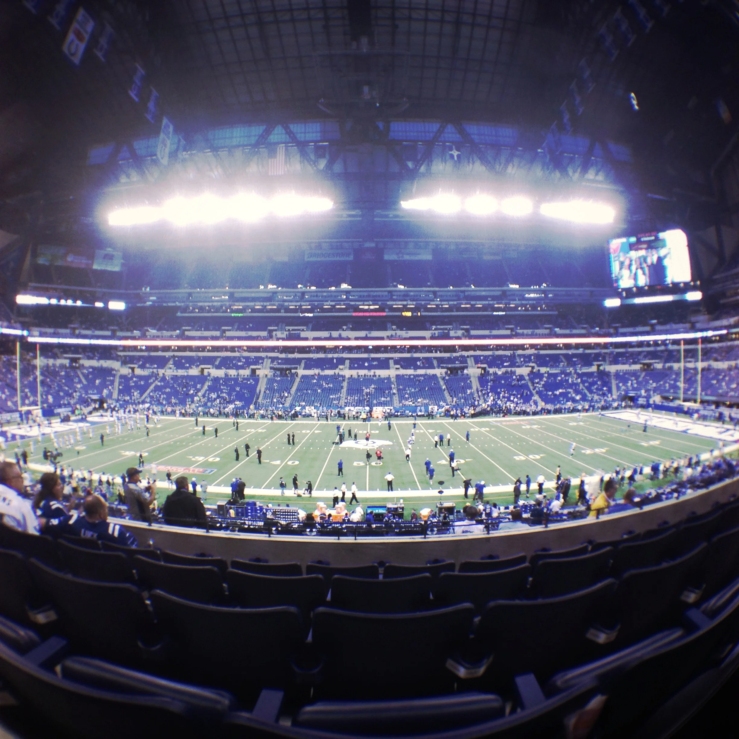 The first game of the season. September 7 against the Denver Broncos iPhone 4S - OlloClip Fisheye & Hipstamatic: Vincent Lens + Irom 2000 Film