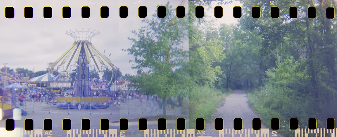 August - I visited the Indiana State Fair and took my first experimental shot using 35mm film in a camera designed for 120 film.