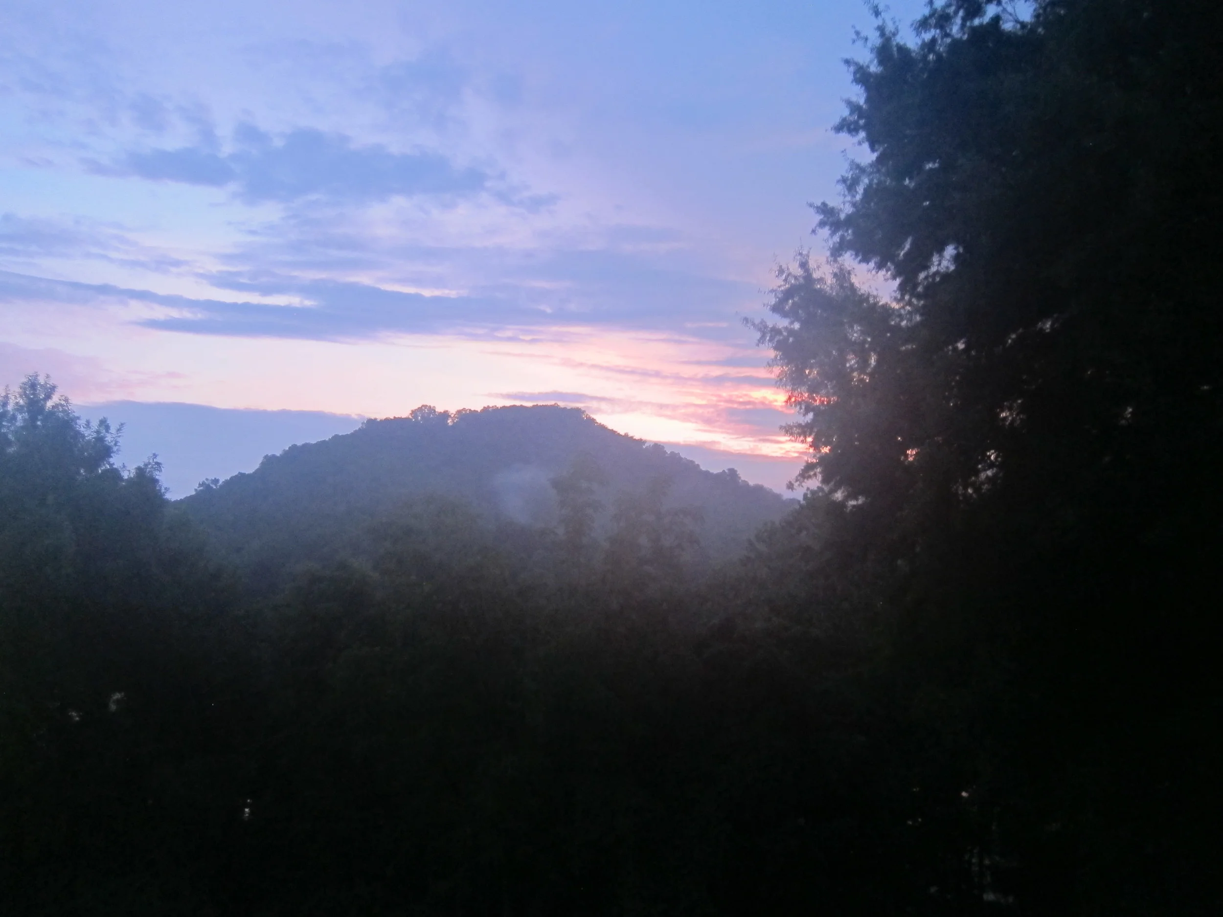 Sunset from my balcony. Incredibly peaceful with sounds of cicadas and crickets I assume