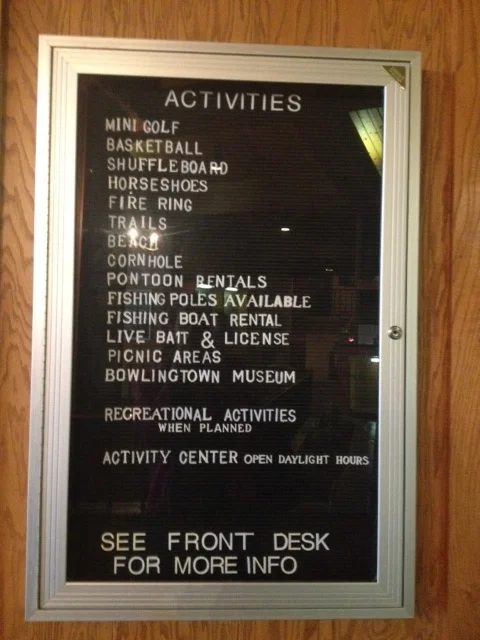 Being alone, I really can't do all these activities. But, a great place to bring a family!