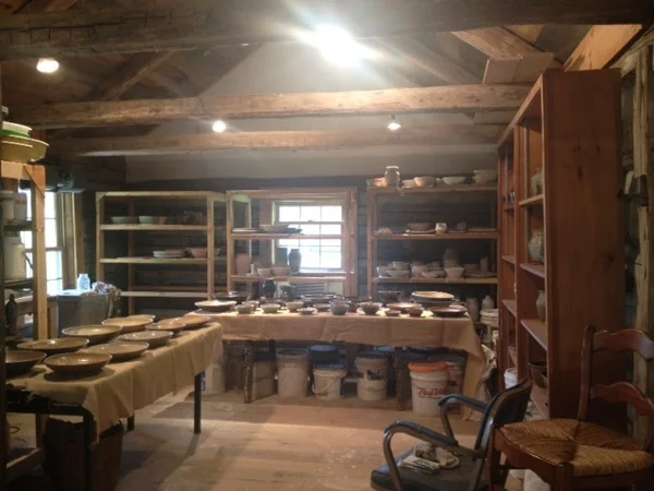Rebecca and Lee's pottery barn. They even make their own clay.