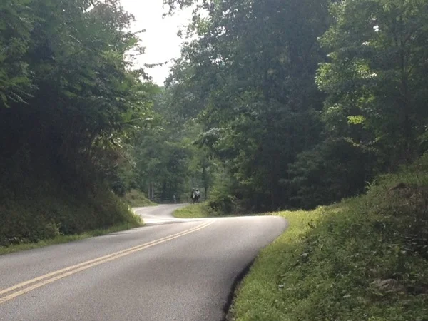 Blue Ridge Mountain climb. Guys ahead were walking their bikes.