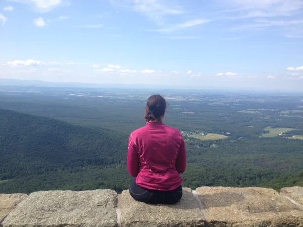 Made it to the top of Blue Ridge! A little more climbing to go. I'm looking out over the flat. Very flat terrain. 