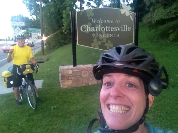 84 miles in of an 85 mile day. We are ALMOST to Sivan's home in Charlottesville. We made it!