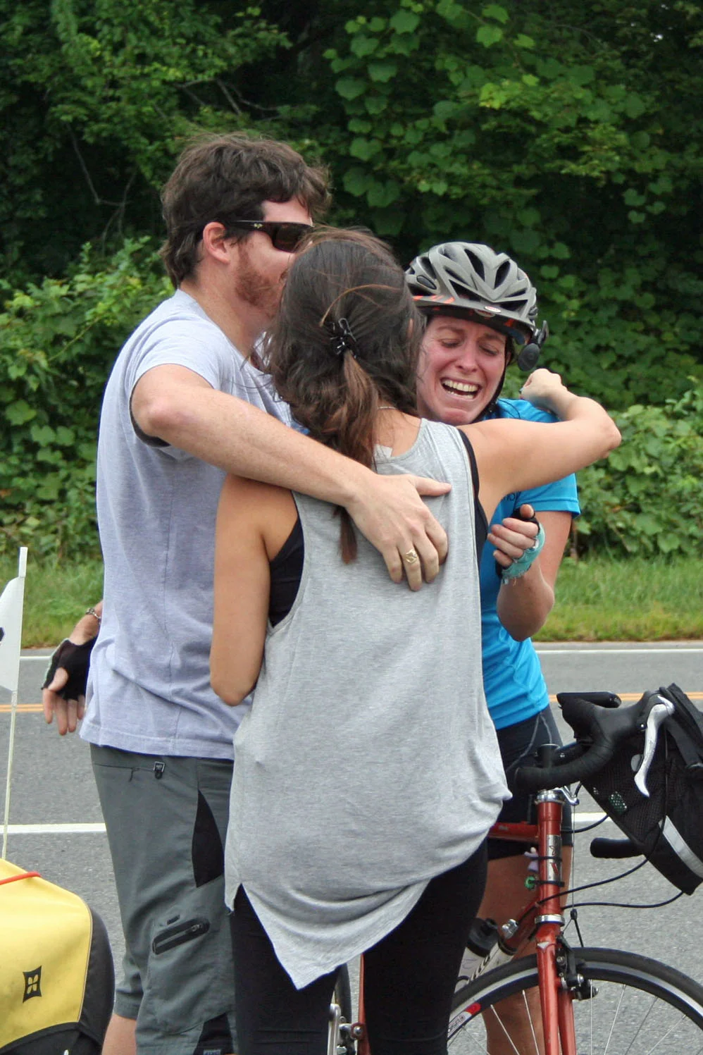 My brother Dave, Cassia and I surprising me