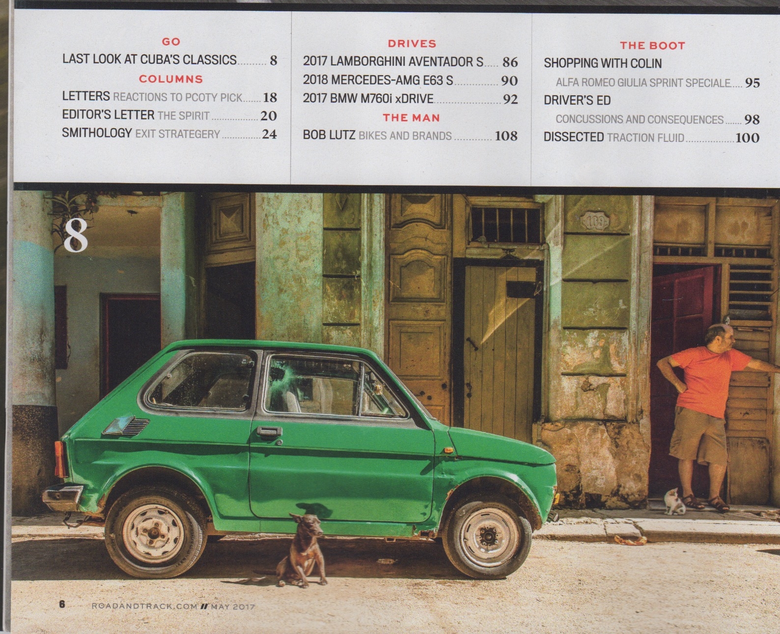 Road & Track Table of Contents