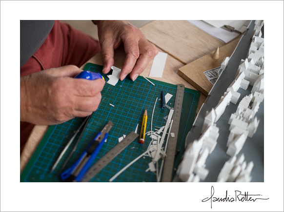 Klaus building miniature cities.