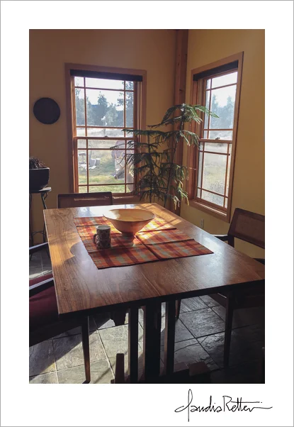 Kitchen table in the sun