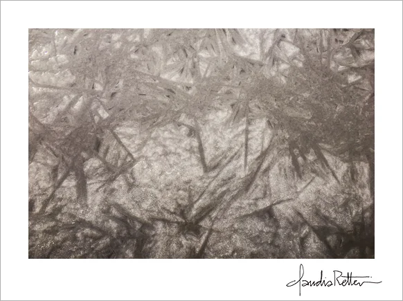 Ice patterns, frozen rive