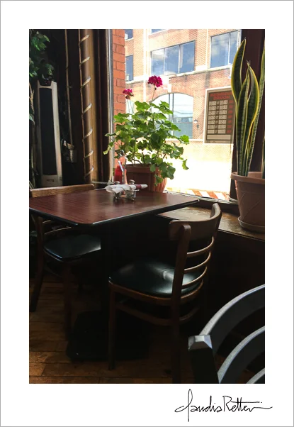 The cafe in the building