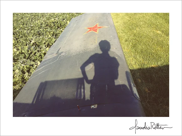 On the wing at Mad River airfield in Ohio