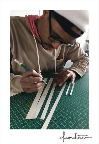 Josh working on one of his projects