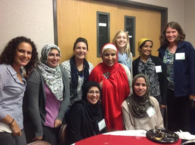 MIIM Designs Ailya Vajid, Maryam Eskandari , Kosar Jahani and Wajida Syed with Professor Najeeba Syeed-Miller and Claremont School of Theology students